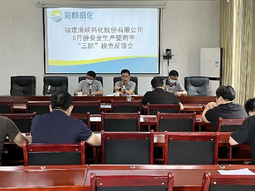 g龍巖分公�?郭芳�?海峽科化公司黨委副書記、總經理顏建議到龍巖分公司開�?月份安全生產暨雨季“三防”檢查~1.jpg